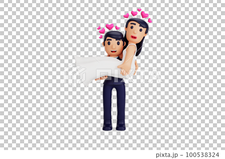 3d character romantic wedding couple moments 3d character romantic wedding couple moments 100538324