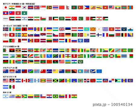 世界の国旗(XL)　ベクター