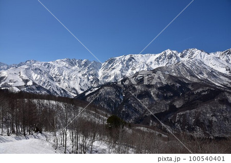 早春3月 白馬岩岳から見る 後立山連峰 早春3月 白馬岩岳から見る 後立山連峰 100540401