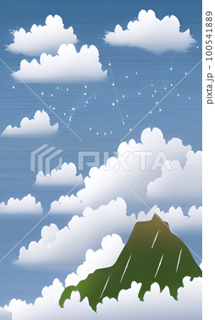 summit and mountain landscape with snow 100541889