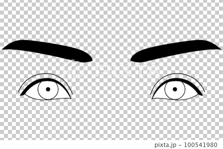 醫學插圖、眼病/斜視正常情況的線描插圖 100541980