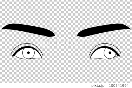 医療イラスト、眼病・斜視 外斜視の図解線画イラスト 医療イラスト、眼病・斜視 外斜視の図解線画イラスト 100541994