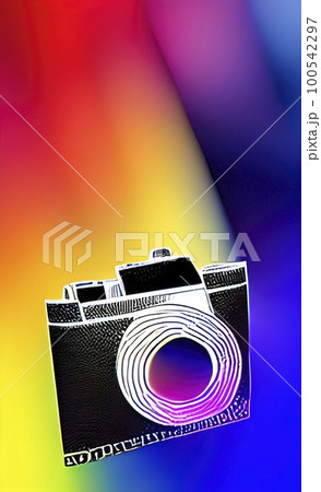 digital camera and photo for background 100542297