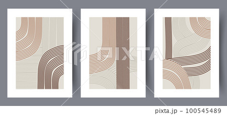 Abstract geometry linear compositions wall art print 100545489