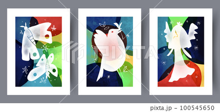 Animal butterflies surrealistic birds wall art print Animal butterflies surrealistic birds wall art print 100545650