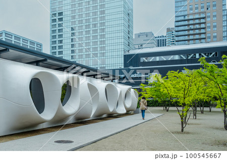 The Charm of European Square - May 27, 2022. Warsaw, Poland. 100545667