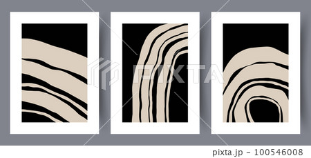 Abstract lines fantastic contour wall art print 100546008