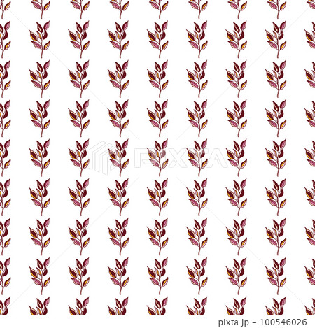Seamless pattern branches with leaves. Organic background. 100546026