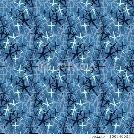 Star shape mosaic seamless background pattern. 100546036