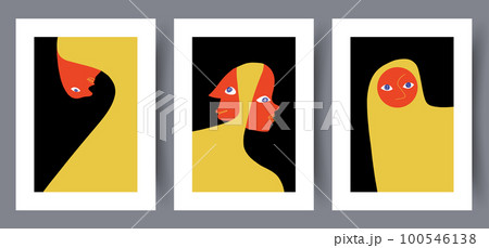 Portrait human surreal face wall art print 100546138