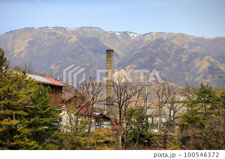 足尾精錬所跡の風景(大煙突) 足尾精錬所跡の風景(大煙突) 100546372
