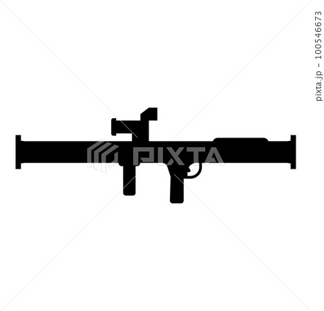 Store grenade launcher bazooka gun rocket system icon black color vector illustration image flat style 100546673