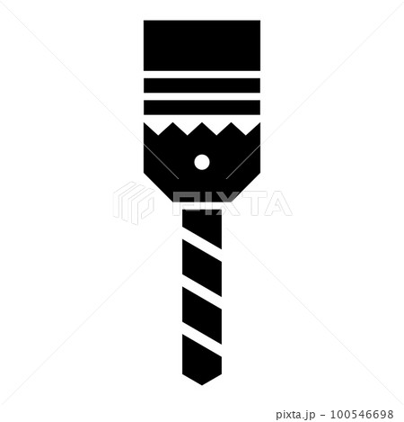 Drill with cartridge bit stationary use icon black color vector illustration image flat style Drill with cartridge bit stationary use icon black color vector illustration image flat style 100546698