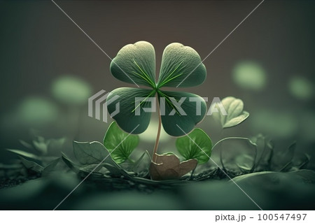 Lucky clover, Generative Ai image 100547497