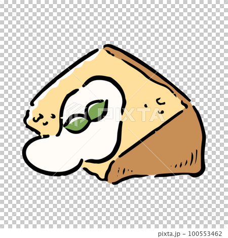 手書きのシフォンケーキイラスト 手書きのシフォンケーキイラスト 100553462