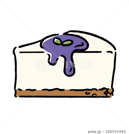 手描きのレアチーズケーキ 100553493