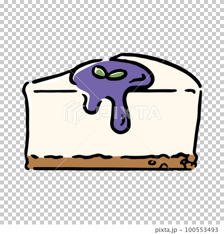 手描きのレアチーズケーキ 100553493