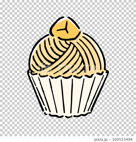 hand drawn mont blanc illustration 100553494