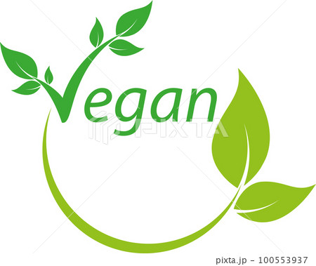 Vegetarian symbol with leaves, vegan, organic, logo Vegetarian symbol with leaves, vegan, organic, logo 100553937