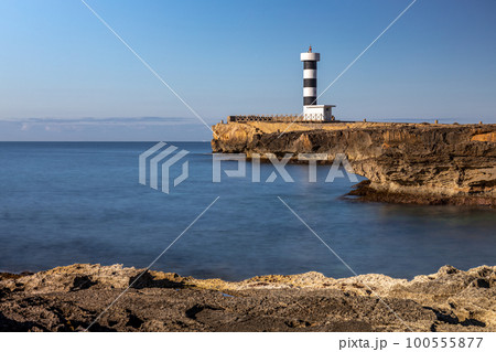 Lighthouse of Colonia de Sant Jordi on a rocky headland, Majorca, Mallorca, Balearic Islands, Spain Lighthouse of Colonia de Sant Jordi on a rocky headland, Majorca, Mallorca, Balearic Islands, Spain 100555877