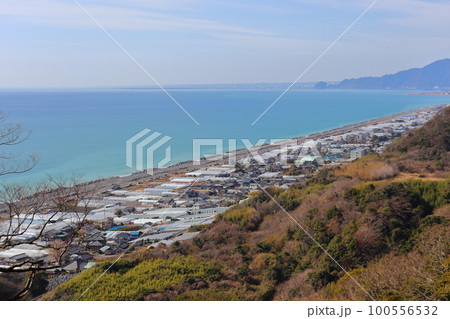 久能山の麓の街並み（久能街道 国道150号沿線） 100556532