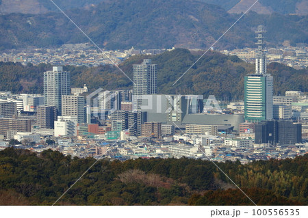 日本平夢テラスから眺める東静岡駅市街（GRANSHIP 静岡県コンベンションアーツセンター付近） 100556535