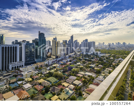 フィリピン・マニラ首都圏マカティの高層ビル群眺望 / Makati 