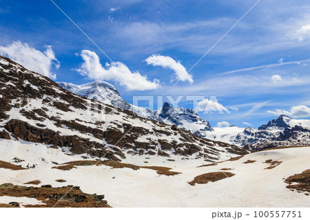 View of the Pennine Alps from Gornergrat close to Zermatt, Switzerland View of the Pennine Alps from Gornergrat close to Zermatt, Switzerland 100557751