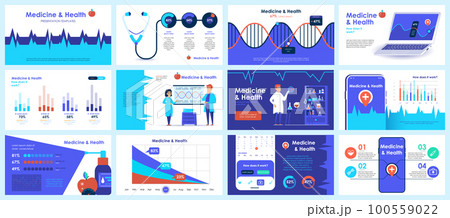 Coronavirus presentation slides templates from infographic elements 100559022