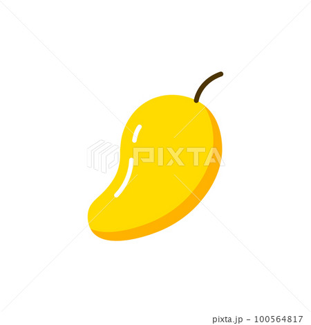 Mango flat vector fruit icon. Simple label cartoon mango line design icon illustration. Mango flat vector fruit icon. Simple label cartoon mango line design icon illustration. 100564817
