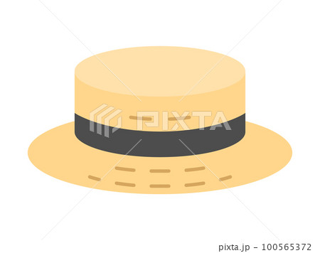 カンカン帽子をイメージしたイラスト 100565372