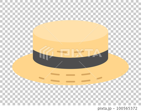 カンカン帽子をイメージしたイラスト 100565372