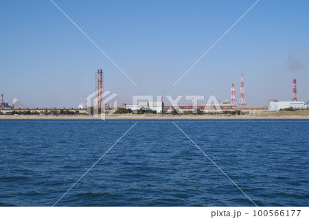 水島工業地帯の景色 水島工業地帯の景色 100566177