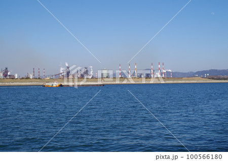 水島工業地帯の景色 水島工業地帯の景色 100566180