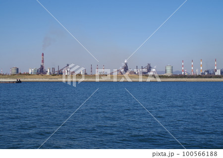 水島工業地帯の景色 水島工業地帯の景色 100566188