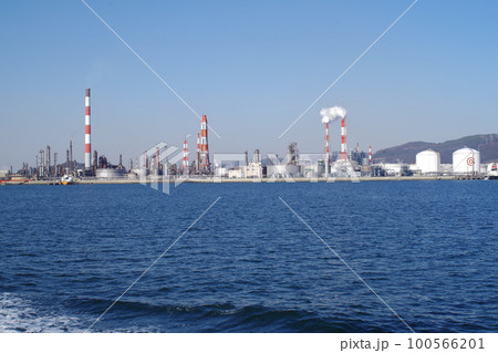 水島工業地帯の景色 水島工業地帯の景色 100566201