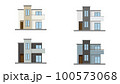 モダンデザイン住宅イラストのセット 100573068