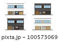 モダンデザイン住宅イラストのセット 100573069