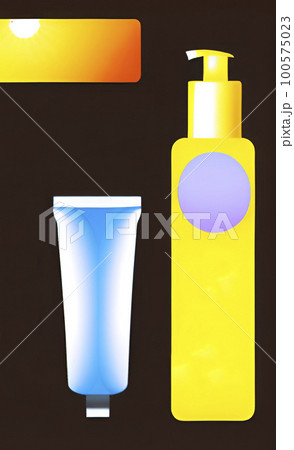 summer beach background, hot summer and sunscreen lotions and creams summer beach background, hot summer and sunscreen lotions and creams 100575023