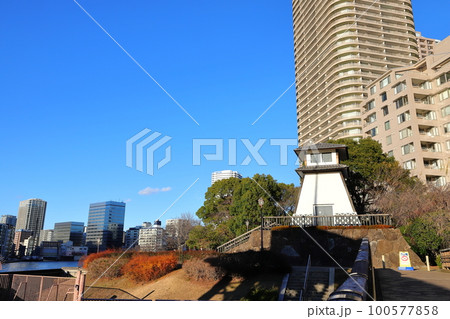 東京都市風景 隅田川テラス 佃公園 東京都市風景 隅田川テラス 佃公園 100577858