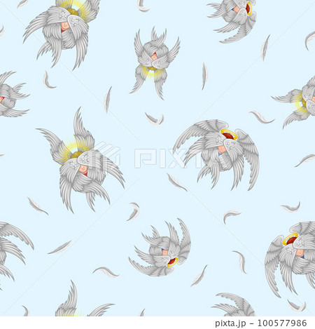 Vector design of pattern with angels Vector design of pattern with angels 100577986