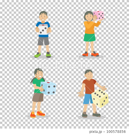 Materials for children who roll big dice 100578856