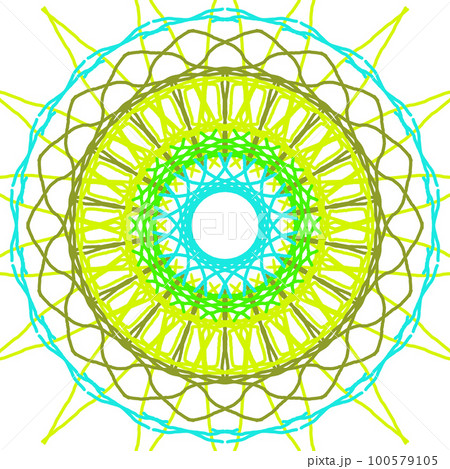 Abstract fractal pattern in the shape of a circular ornament such as eyeballs Abstract fractal pattern in the shape of a circular ornament such as eyeballs 100579105