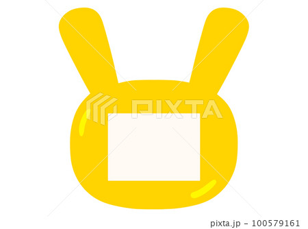 黄色のウサギ型の名札のイラスト素材 [100579161] - PIXTA