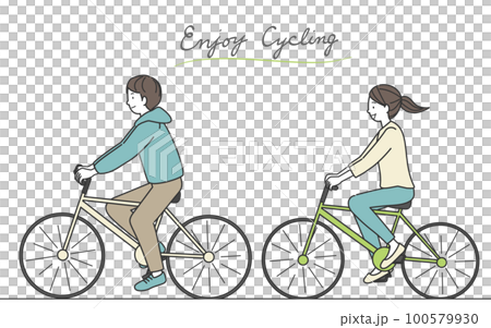 男人和女人騎自行車 男人和女人騎自行車 100579930
