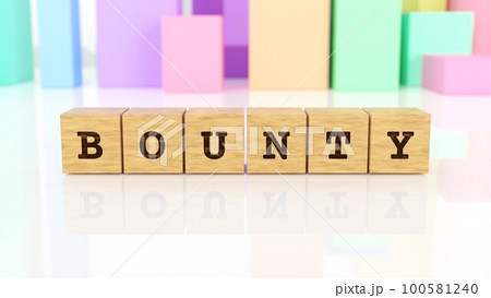 BOUNTYの文字が印字された木製ブロック BOUNTYの文字が印字された木製ブロック 100581240