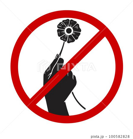 No Picking Flowers Sign 2 100582828