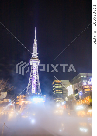 名古屋市の夜景 電波塔のある風景 名古屋市の夜景 電波塔のある風景 100583651