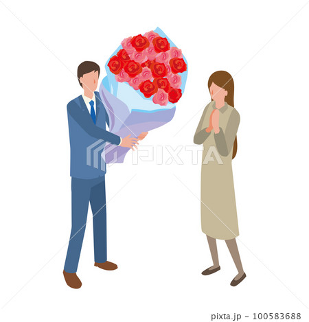 愛の告白をする男性 100583688