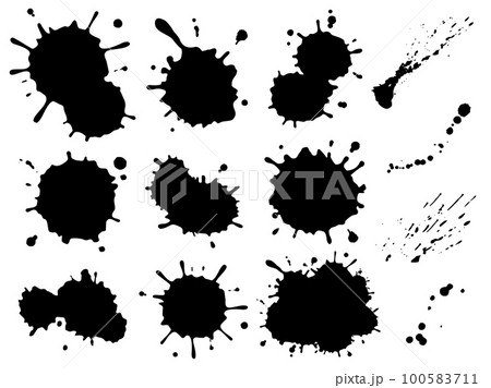飛び散るインクやペンキの素材 100583711
